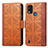 Leather Case Stands Flip Cover Holder S03D for Nokia G11 Plus Brown