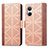 Leather Case Stands Flip Cover Holder S03D for Realme 10 4G Light Brown