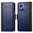 Leather Case Stands Flip Cover Holder S03D for Realme GT Neo3 5G Blue