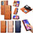 Leather Case Stands Flip Cover Holder S03D for Samsung Galaxy A23 4G