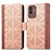 Leather Case Stands Flip Cover Holder S03D for Samsung Galaxy M13 5G Light Brown