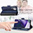 Leather Case Stands Flip Cover Holder S03D for Samsung Galaxy S21 Ultra 5G