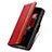 Leather Case Stands Flip Cover Holder S03D for Samsung Galaxy Z Fold3 5G Red
