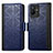 Leather Case Stands Flip Cover Holder S03D for Vivo T2x 5G Blue