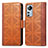 Leather Case Stands Flip Cover Holder S03D for Xiaomi Mi 12S Pro 5G Brown