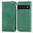 Leather Case Stands Flip Cover Holder S04D for Google Pixel 6 Pro 5G Green