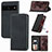 Leather Case Stands Flip Cover Holder S04D for Google Pixel 7 Pro 5G