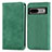 Leather Case Stands Flip Cover Holder S04D for Google Pixel 7a 5G Green