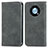 Leather Case Stands Flip Cover Holder S04D for Huawei Enjoy 50 Pro Gray