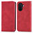 Leather Case Stands Flip Cover Holder S04D for Huawei Enjoy 50 Red