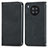 Leather Case Stands Flip Cover Holder S04D for Huawei Honor 50 Lite Black