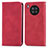 Leather Case Stands Flip Cover Holder S04D for Huawei Honor 50 Lite Red