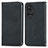 Leather Case Stands Flip Cover Holder S04D for Huawei Honor 50 Pro 5G Black