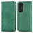 Leather Case Stands Flip Cover Holder S04D for Huawei Honor 60 Pro 5G Green