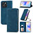 Leather Case Stands Flip Cover Holder S04D for Huawei Honor 60 SE 5G