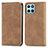 Leather Case Stands Flip Cover Holder S04D for Huawei Honor 70 Lite 5G