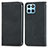 Leather Case Stands Flip Cover Holder S04D for Huawei Honor 70 Lite 5G Black