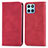 Leather Case Stands Flip Cover Holder S04D for Huawei Honor 70 Lite 5G Red