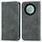 Leather Case Stands Flip Cover Holder S04D for Huawei Honor Magic5 Lite 5G Gray