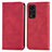 Leather Case Stands Flip Cover Holder S04D for Huawei Honor V40 5G Red