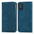 Leather Case Stands Flip Cover Holder S04D for Huawei Honor X10 Max 5G Blue