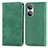 Leather Case Stands Flip Cover Holder S04D for Huawei Honor X7 Green