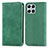 Leather Case Stands Flip Cover Holder S04D for Huawei Honor X8 4G Green