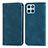 Leather Case Stands Flip Cover Holder S04D for Huawei Honor X8 5G Blue