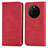 Leather Case Stands Flip Cover Holder S04D for Huawei Mate 50 Red