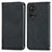 Leather Case Stands Flip Cover Holder S04D for Huawei Nova 9 Black