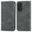 Leather Case Stands Flip Cover Holder S04D for Huawei Nova 9 Gray