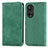 Leather Case Stands Flip Cover Holder S04D for Huawei Nova 9 Green