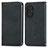 Leather Case Stands Flip Cover Holder S04D for Huawei Nova 9 SE Black