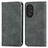 Leather Case Stands Flip Cover Holder S04D for Huawei Nova 9 SE Gray