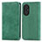 Leather Case Stands Flip Cover Holder S04D for Huawei Nova 9 SE Green