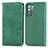 Leather Case Stands Flip Cover Holder S04D for Huawei P40 Lite 5G Green