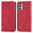 Leather Case Stands Flip Cover Holder S04D for Motorola Moto Edge 20 5G Red