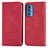 Leather Case Stands Flip Cover Holder S04D for Motorola Moto Edge S Pro 5G Red