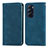 Leather Case Stands Flip Cover Holder S04D for Motorola Moto Edge X30 5G Blue