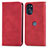 Leather Case Stands Flip Cover Holder S04D for Motorola Moto G 5G (2022) Red