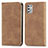 Leather Case Stands Flip Cover Holder S04D for Motorola Moto G Stylus (2021)