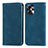 Leather Case Stands Flip Cover Holder S04D for Motorola Moto G13 Blue