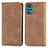 Leather Case Stands Flip Cover Holder S04D for Motorola Moto G22