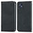 Leather Case Stands Flip Cover Holder S04D for Motorola Moto G50 5G Black