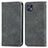 Leather Case Stands Flip Cover Holder S04D for Motorola Moto G50 5G Gray