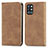 Leather Case Stands Flip Cover Holder S04D for OnePlus 9R 5G