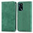 Leather Case Stands Flip Cover Holder S04D for Oppo A16 Green