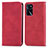 Leather Case Stands Flip Cover Holder S04D for Oppo A16 Red