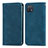 Leather Case Stands Flip Cover Holder S04D for Oppo A16e Blue