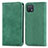 Leather Case Stands Flip Cover Holder S04D for Oppo A16e Green